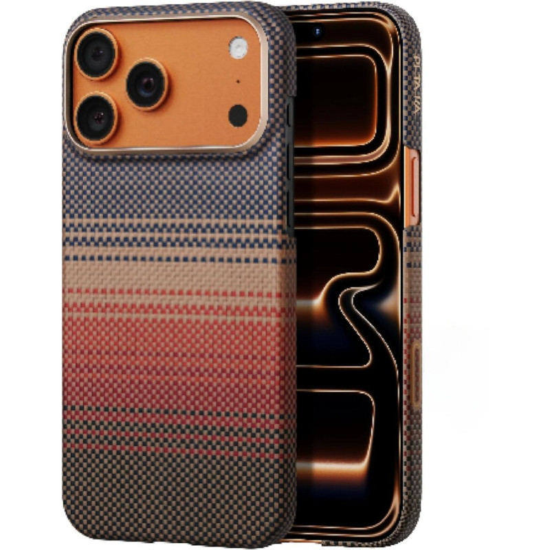 YOOVEI สําหรับ iPhone 17 Pro Max เคสแม่เหล็กชาร์จไร้สาย,เคสบางเฉียบพร้อมความรู้สึกสัมผัสไร้เคสสําหรับ iPhone 16 Pro Max Kevlar คาร์บอนไฟเบอร์เคสป้องกันโทรศัพท์