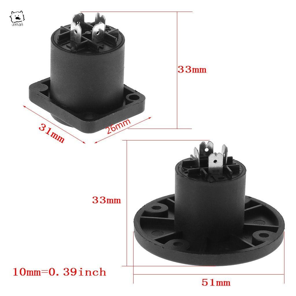 4Pole Speakon Connector NL4MP NL4MPR NL4FC - แผงเสียงสี่เหลี่ยมกลมล็อคแบบหมุนได้