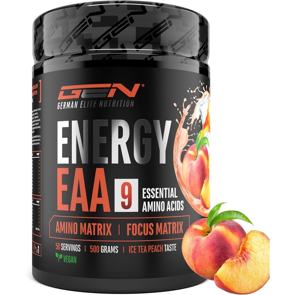 EAA Energy Mix - 500 g - Amino Matrix + Focus Matrix - Zuckerfreie Alternative zu Energy Drinks - Mi