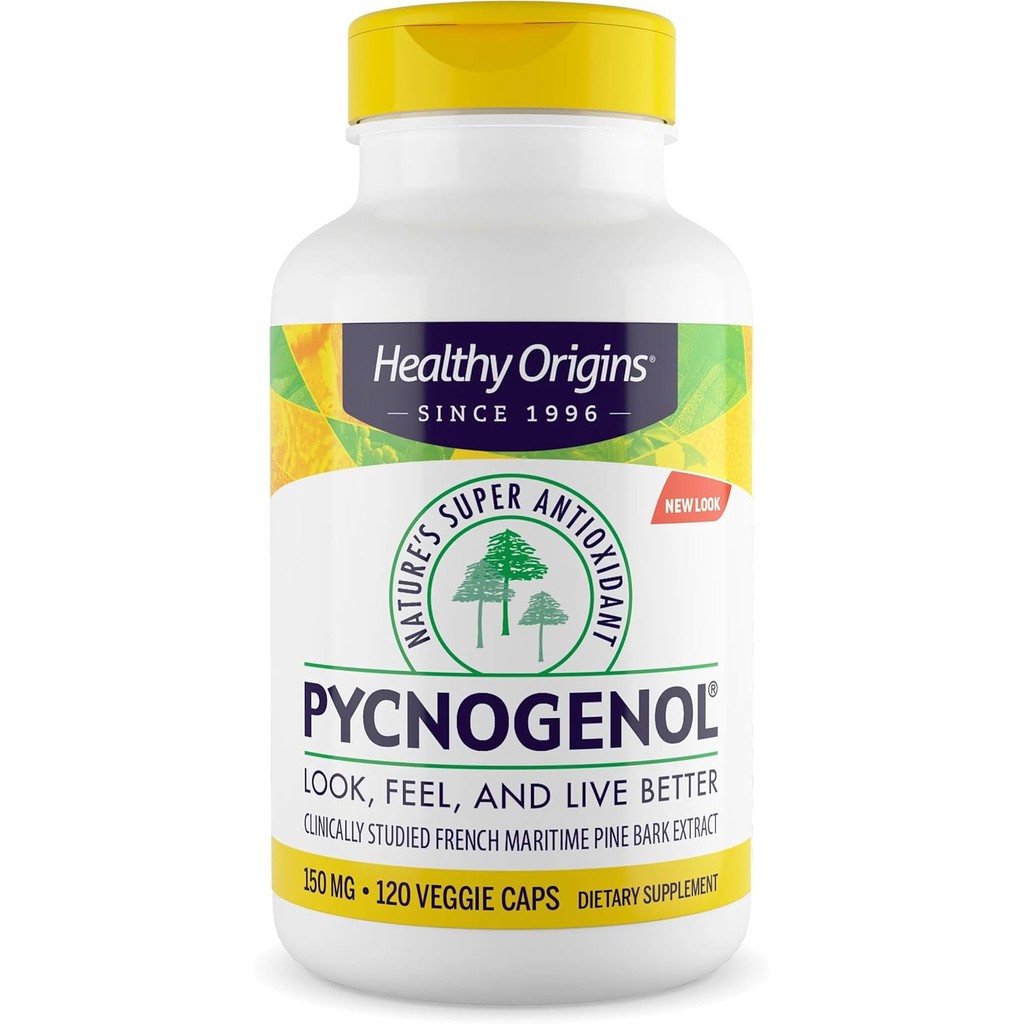 Healthy Origins Pycnogenol 150 mg, French Maritime Pine Bark Extract, Natures Super Antioxidant, Ant