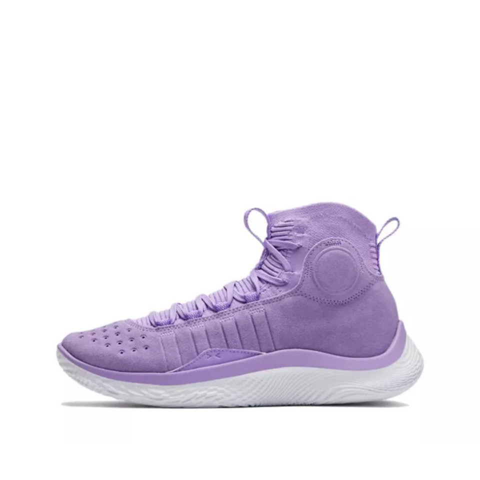 [ซื้อไต้หวัน] CURRY 4th Generation Warriors Championship mllzf Purple CURRY 4 FLOTRO รองเท้าบาสเก็ตบ