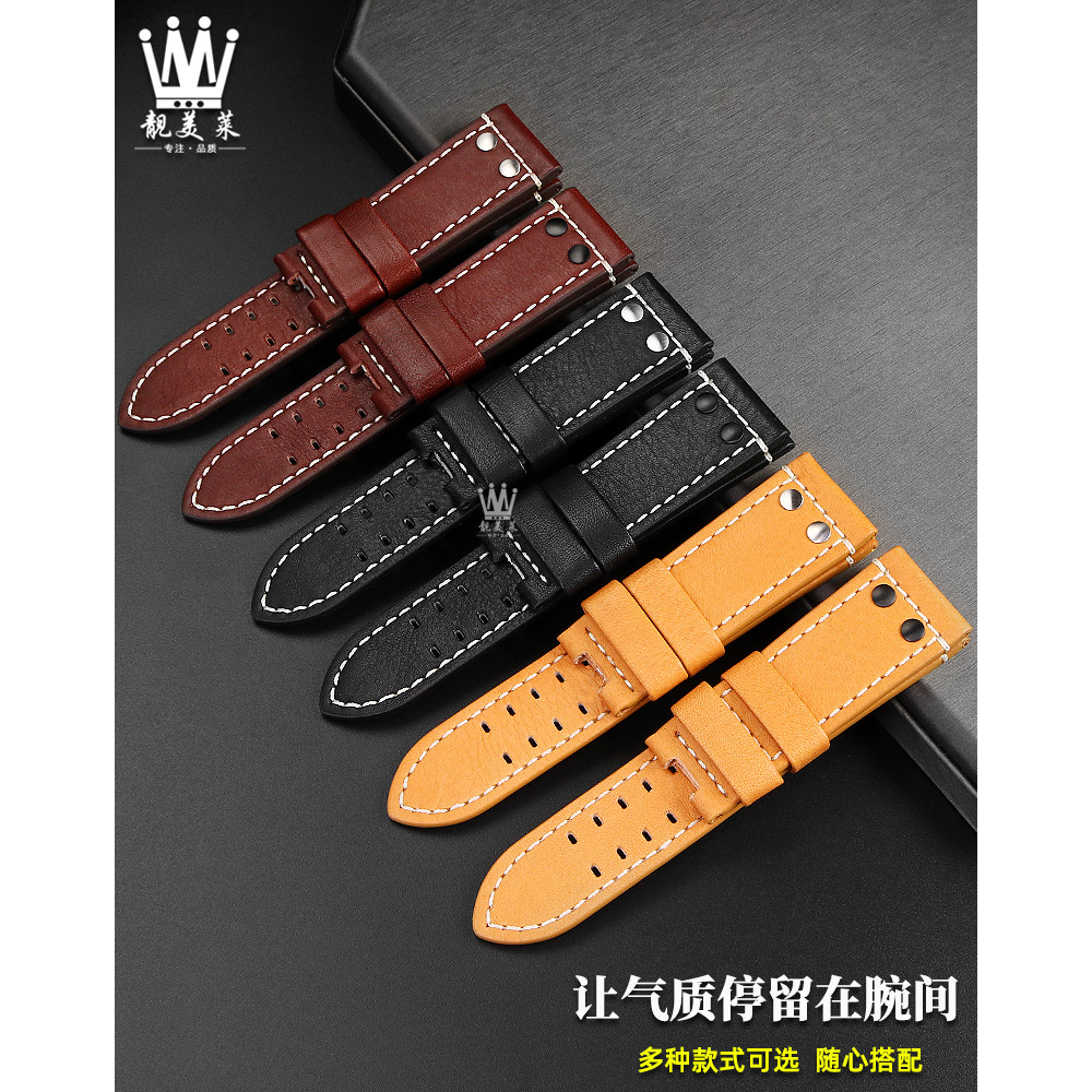 เหมาะสําหรับ luminox luminox luminox 1879 1920 1921 1925 1927 สายนาฬิกาหนังแท้ 26m