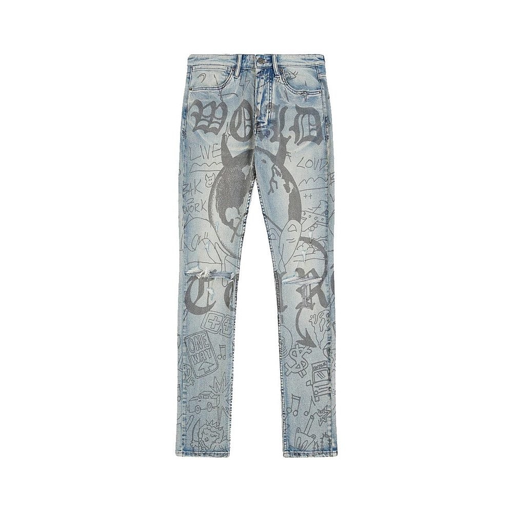 美国直邮Ksubi Beauty潮 Van Winkle Devil Smash 休闲牛仔裤