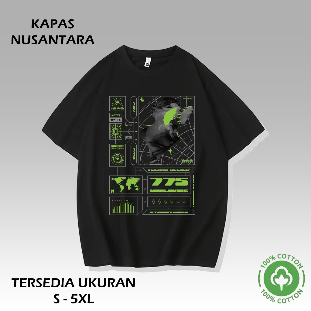 KATUN เสื้อยืดขนาดใหญ่ 775 Worldwide เสื้อยืดอินเทรนด์สําหรับบุรุษและสตรีผ้าฝ้าย 100% KN81KN83