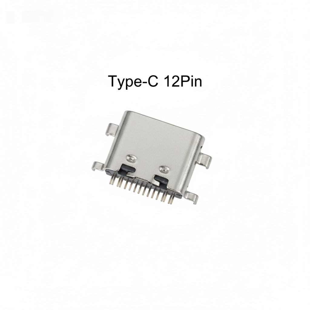 ตูดชาร์จ Type-C USB (12Pin) Mid Mount 0.8mm .ใช้ได้หลายรุ่น  #091