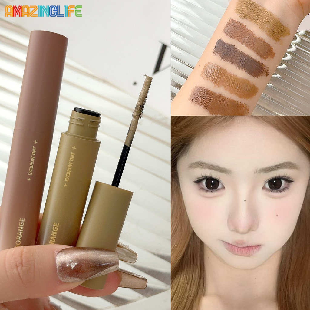 5 สี Sweat-Proof Eye Brows Tint - Long-Wearing Beginner Outline Brow Shape Enhancers - ครีมเขียนคิ้วสีน้ําตาลกาแฟเครื่องสําอางพร้อมแปรง