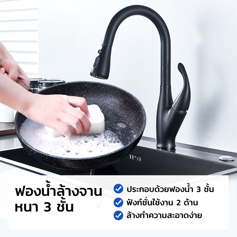 GRAREY ฟองน้ำล้างจาน magic nano หนา 3 ชั้น