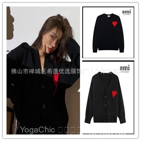 new ami ความรัก เสื้อสเวตเตอร์สไตล์.street wear จาก  Paris สำหรับผู้ชายและผู้หญิง ออกแบบมาในสไตล์คลา