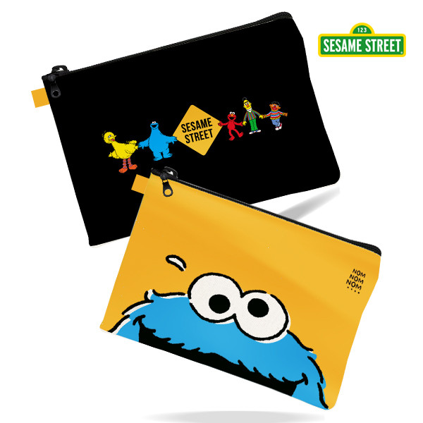 Se-ed (ซีเอ็ด) : SST4-กระเป๋าอเนกประสงค์ A4 : Cookie Monster A4 Multipurpose Zipper Bag (A4-PDBAG-YE