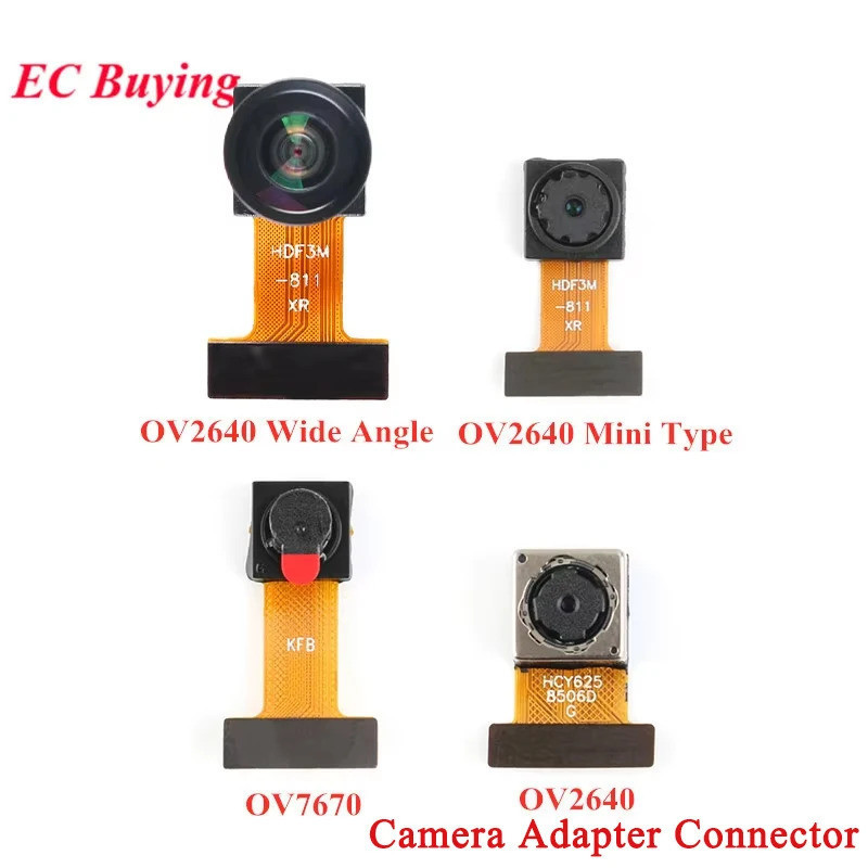 Mini OV7670 OV2640 OV5640-AF โมดูลกล้อง CMOS เซ็นเซอร์ภาพ ESP32-CAM 2 ล้านพิกเซล 500W พิกเซลการระบุห
