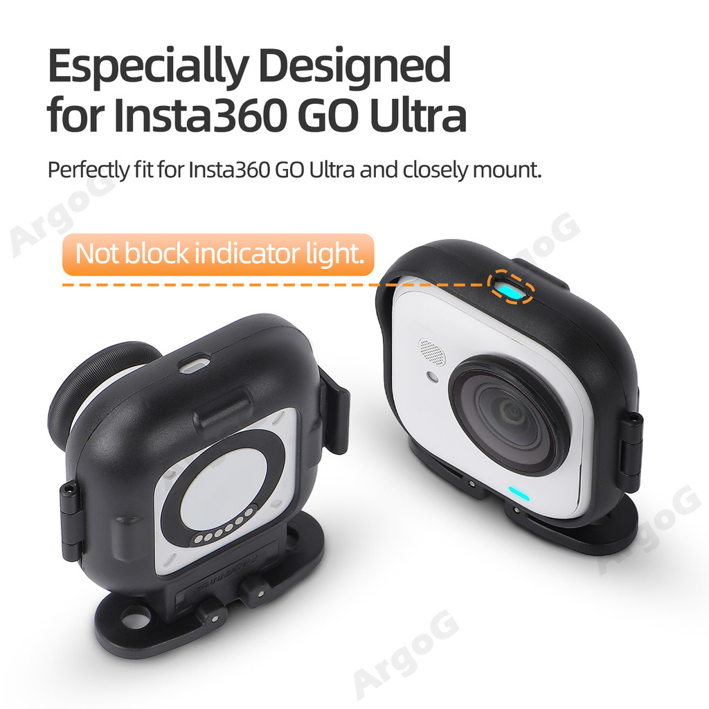 Sunnylife Action Mount Insta360 GO Ultra กรอบเฟรมกันกระแทก อะแดปเตอร์เมาท์ ปรับถ่ายแนวตั้ง/แนวนอน ขาตั้งพับได้ มีรูเกลียว 1/4 ในตัว ติดตั้งง่าย น้ำหนักเบา วัสดุแข็งแรง ป้องกันรอยขีดข่วน ปกป้องตัวกล้อง อุปกรณ์เสริม Insta360 GO Ultra - รูปที่ 3