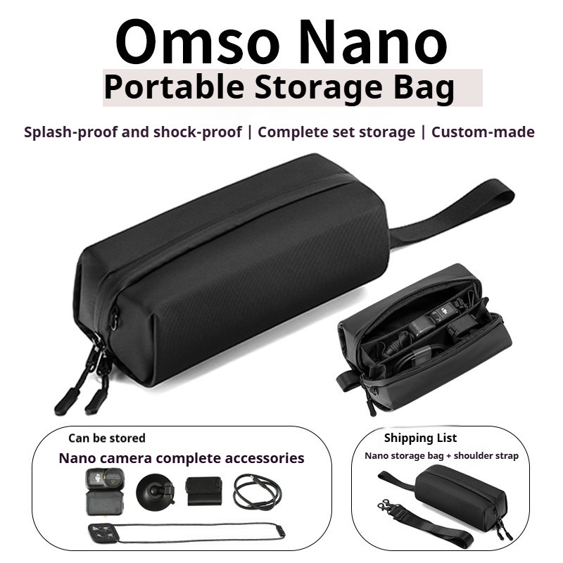 เหมาะสําหรับกระเป๋าเก็บชุด DJI Osmo Nano, กล้องกีฬา Thumb NANO กระเป๋าป้องกันการตกของ messenger ไหล่เดียวแบบพกพา
