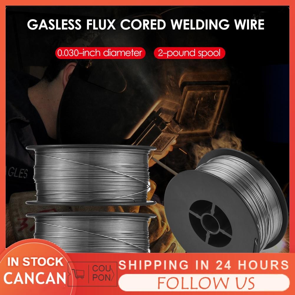 Cancanshop Cancanshop 0.03 นิ้ว 6.61Lbs ลวดเชื่อมแบบไร้แก๊ส SPOOL Self-shielded 0.8 มม.3 กก./6.61Lbs
