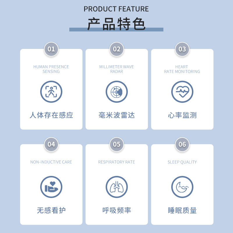 Yunfan Ruida R77ABH1 โมดูลเรดาร์หายใจ Heartbeat Radar 77Gmm Boradar Sensor