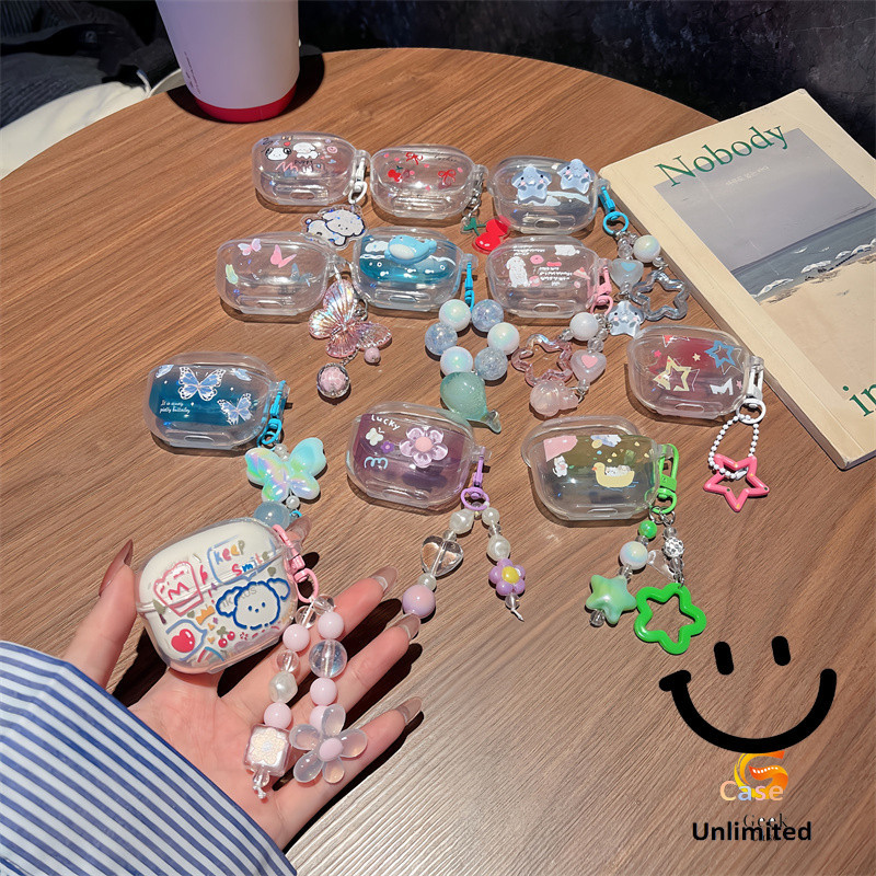 สําหรับ Lenovo LP40S Plus เคส Case หูฟังบุคลิกภาพปลาวาฬลูกสุนัขดอกไม้ดาวผีเสื้อ motif