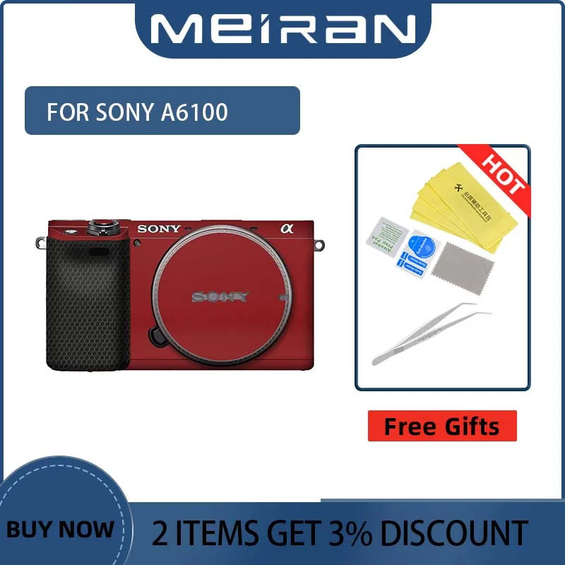 สําหรับ Sony A6100 a6100 Alpha 6100 ILCE-6100 ILCE6100 กล้องฝาครอบฟิล์มรูปลอกป้องกัน Coat Wrap ฟิล์ม