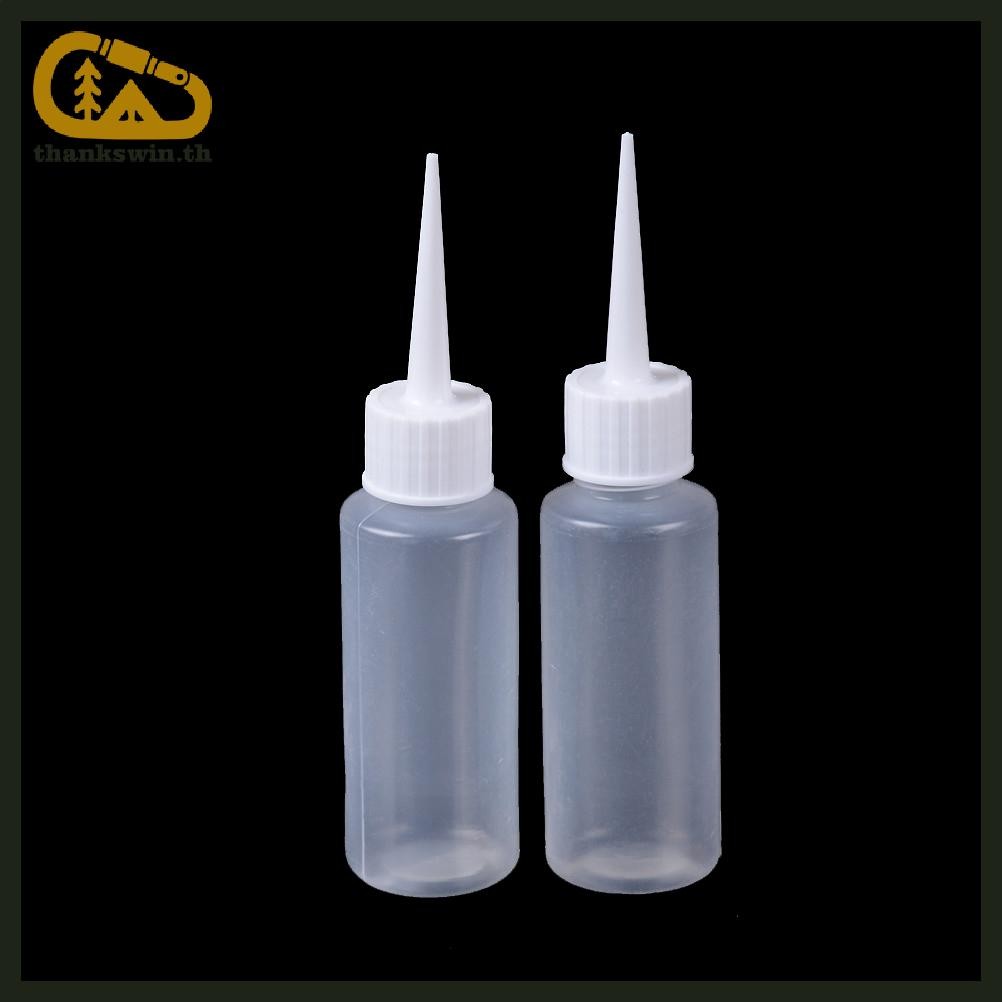 Thankswin 2 ชิ้น 50 มล. Dropper Squeezable Liquid ขวดพลาสติก Drop ขวด Needle2 ชิ้น Dropper th