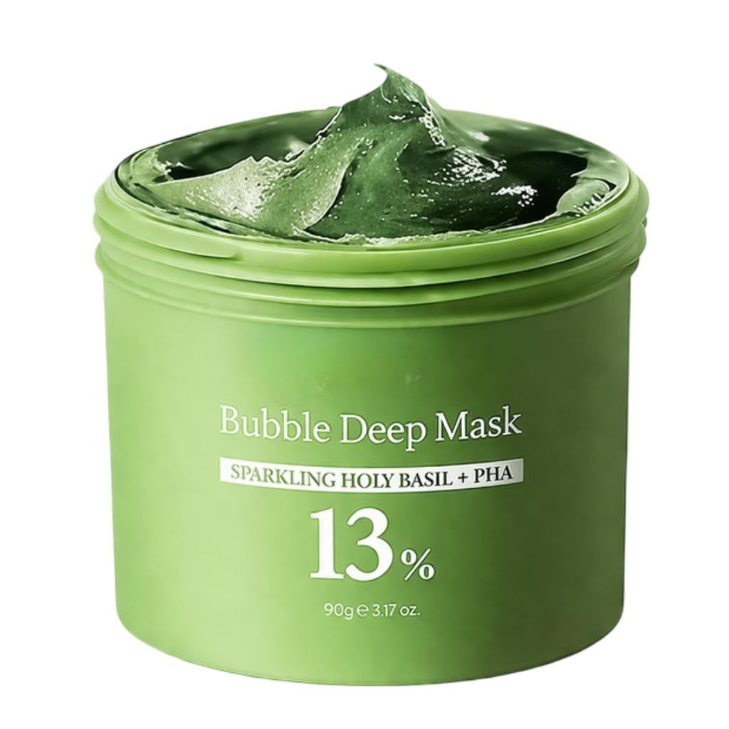 Bubble Deep Mask Sparkling Holy Basil + PHA Face Mask 13% 90g Jar