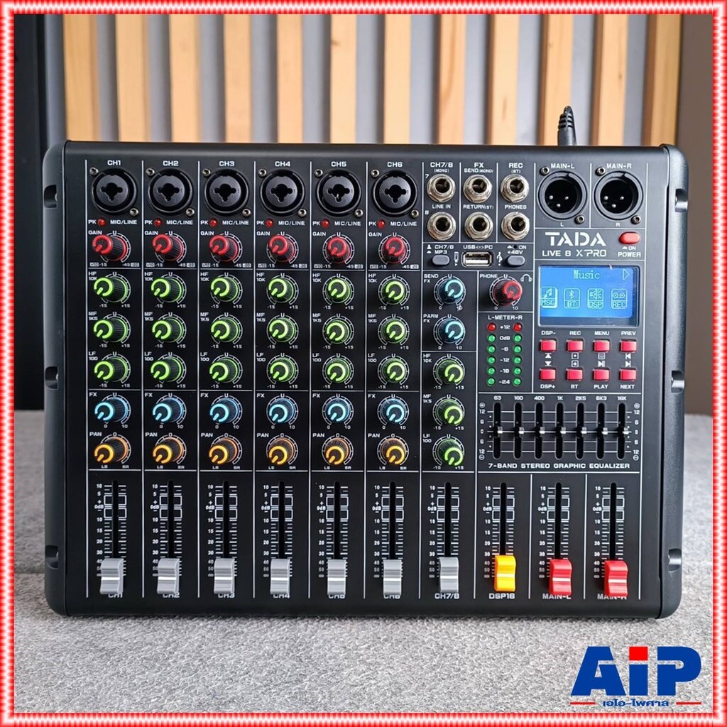 TADA LIVE-8 MIXER มิกเซอร์ ธาดา LIVE 8 LIVE8 Bluetooth มี USB เล่น Mp3 ได้ มีเอฟเฟกแท้ effect EQ 7 แบนด์ มี REC บันทึ...