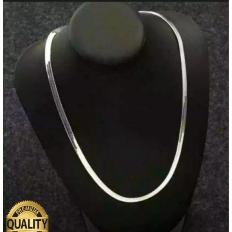 สร้อยคอสแตนเลส / สร้อยคอเงิน / สร้อยคอแบบแบน / คอ LATEST FLAT CONVEX EEL NECKLACE