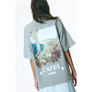 H&M(เอชแอนด์เอ็ม) เสื้อยืดลายพิมพ์ขนาดใหญ่ทรงโอเวอร์ไซส์ ผู้หญิง 1314589_6