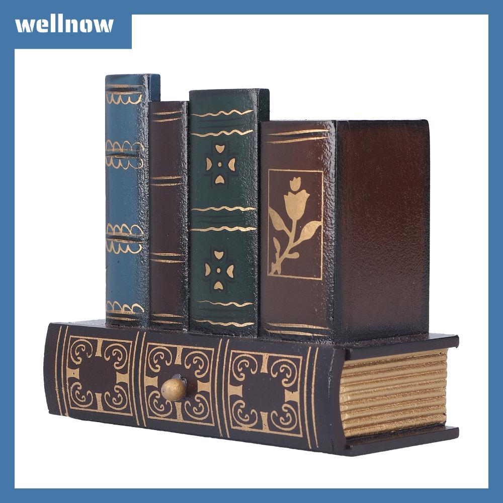 WELLNOW Retro Pencil Holder, MDF Dark Brown Desktop Stationery Organizer, Neeat Desk Tidy 5.91 X 5.3