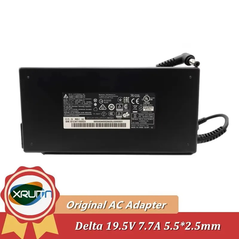 Original Delta 19.5V 7.7A 150W ADP-150VB B AC Adapter Charger สําหรับ MSI GE62 GE70 GE72 GV62 GV72 G