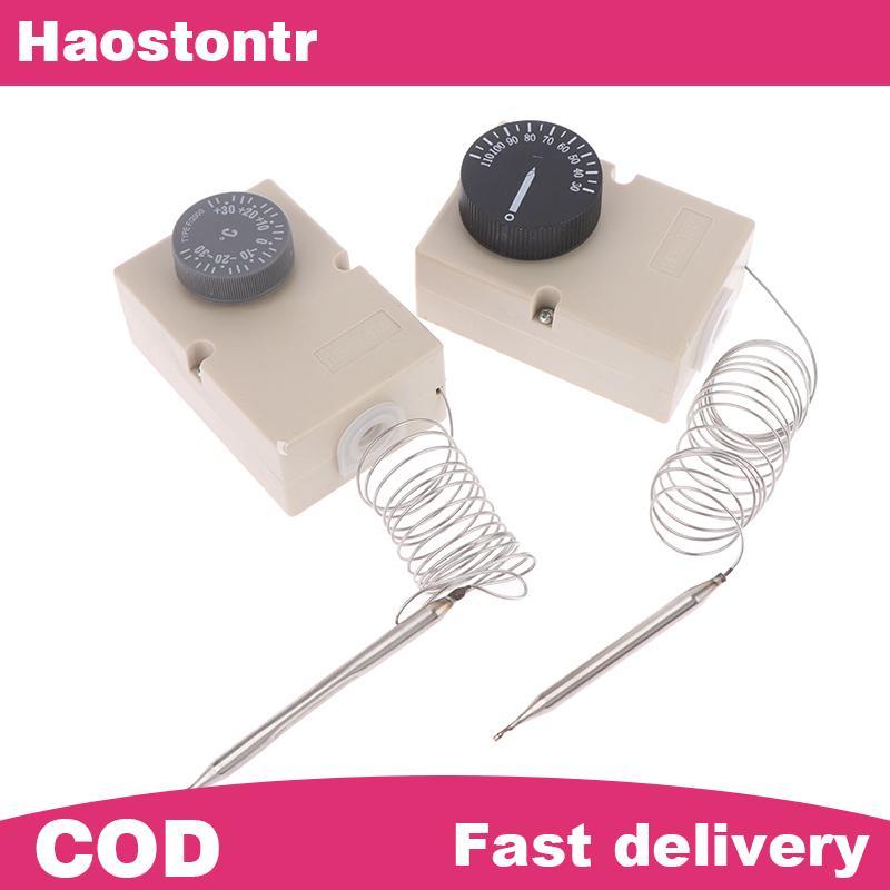 Haostontr สําหรับอุปกรณ์ไฟฟ้าลูกบิดอุณหภูมิสวิทช์ Capillary Thermostat 50-300C 0-60C 0-50C 0-40C 30-