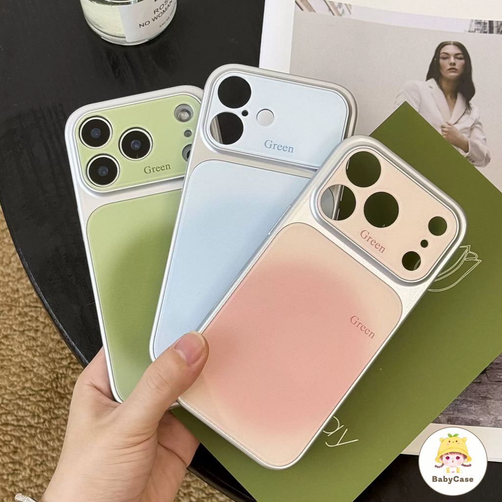 เคสโทรศัพท์แบบหุ้มทั้งหมดไล่ระดับสีหรูหรา เคสไอโฟน17 เหมาะสำหรับ IPhone 15 11 12 17 13 14 16 Pro Max 14 15 16 Plus Air