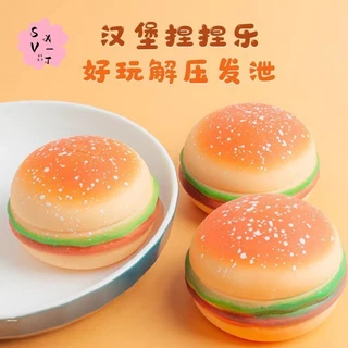 ของเล่นคลายเครียดแฮมเบอร์เกอร์เหมือนจริง – ของเล่นบีบบีบบีบช้า