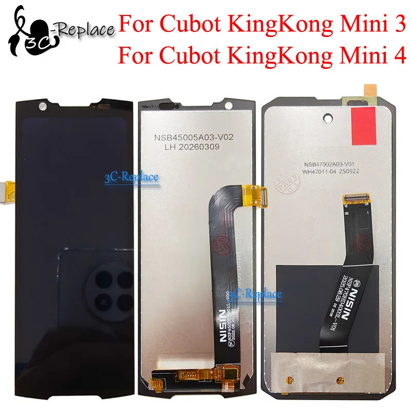 สีดํา 4.5/4.7 นิ้วสําหรับ Cubot KingKong Mini 3 Cubot KingKong Mini 4 LCD DIsplay Touch Screen Digit