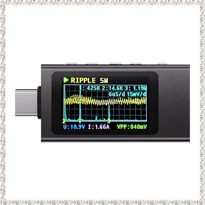 [kjyxgsncsjxsm] KWS-X1 Power Meter Type-C Tester มัลติฟังก์ชั่นจอแสดงผลดิจิตอล DC แรงดันไฟฟ้าแอมป์มิ