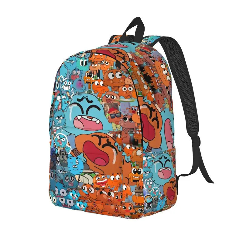 Amazing World Gumballs กระเป๋าเป้สะพายหลังสําหรับผู้ชายผู้หญิงแฟชั่น High School Work Daypack แล็ปท็