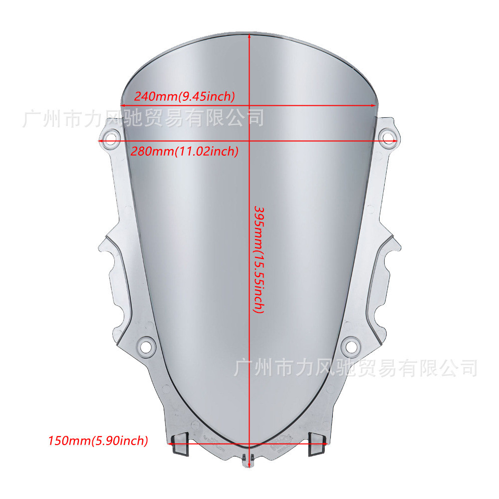 เหมาะสําหรับ Yamaha YZR-R3/R25 19-25 ดัดแปลงกระจกหน้าพิเศษอุปกรณ์เสริมกระจกหน้ารถเพิ่มความสูง