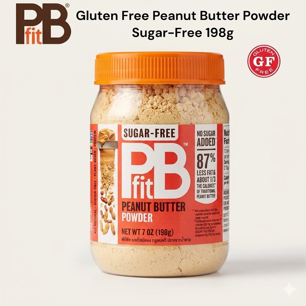 [พร้อมส่ง] PBfit Peanut Butter Powder เนยถั่วชนิดผง สูตรปราศจากน้ำตาล Sugar-Free Gluten Free คีโต ทา