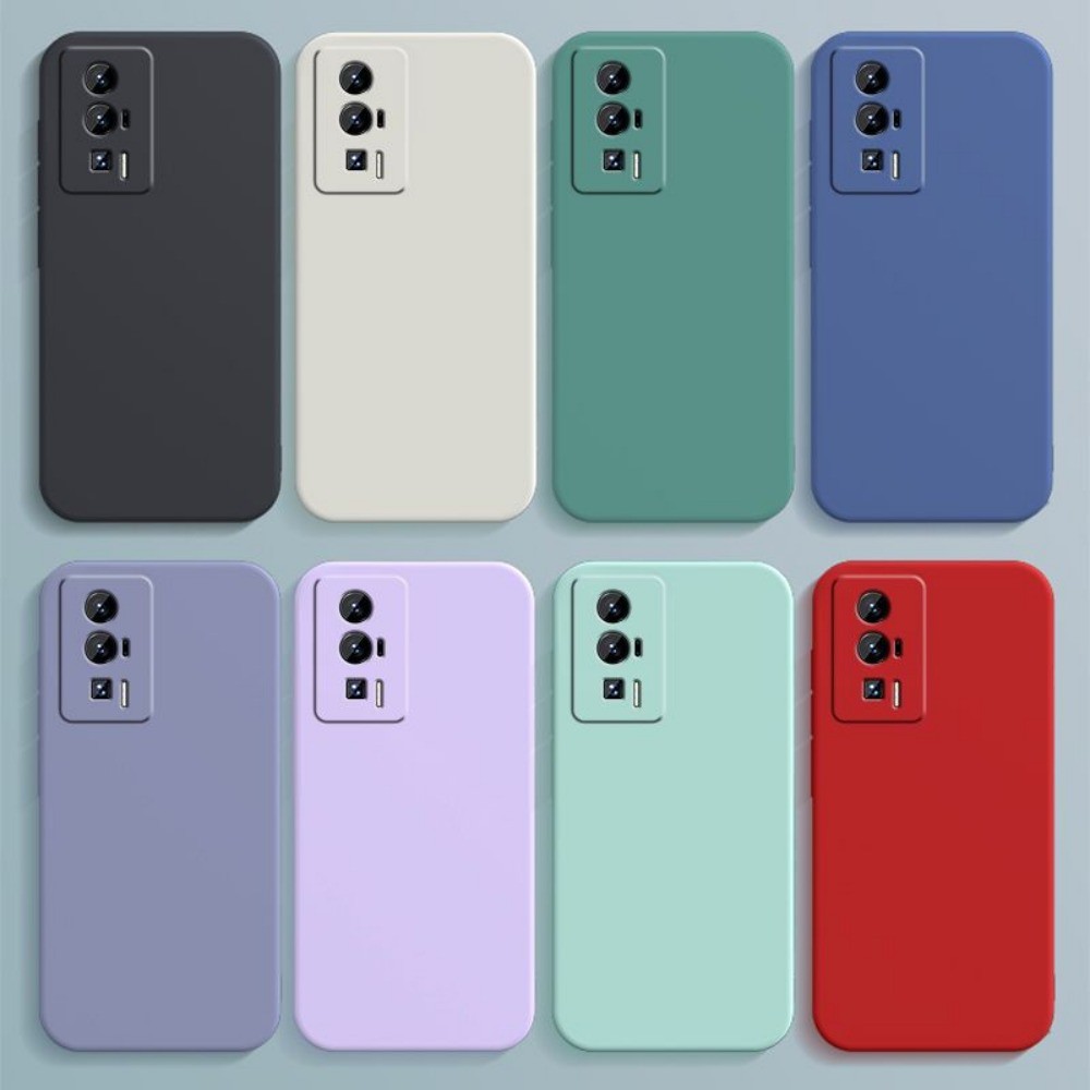 Case HomeFor Redmi K60 Pro Fall Protection Silicone Full Case Classic Solid Color Phone Case Cover