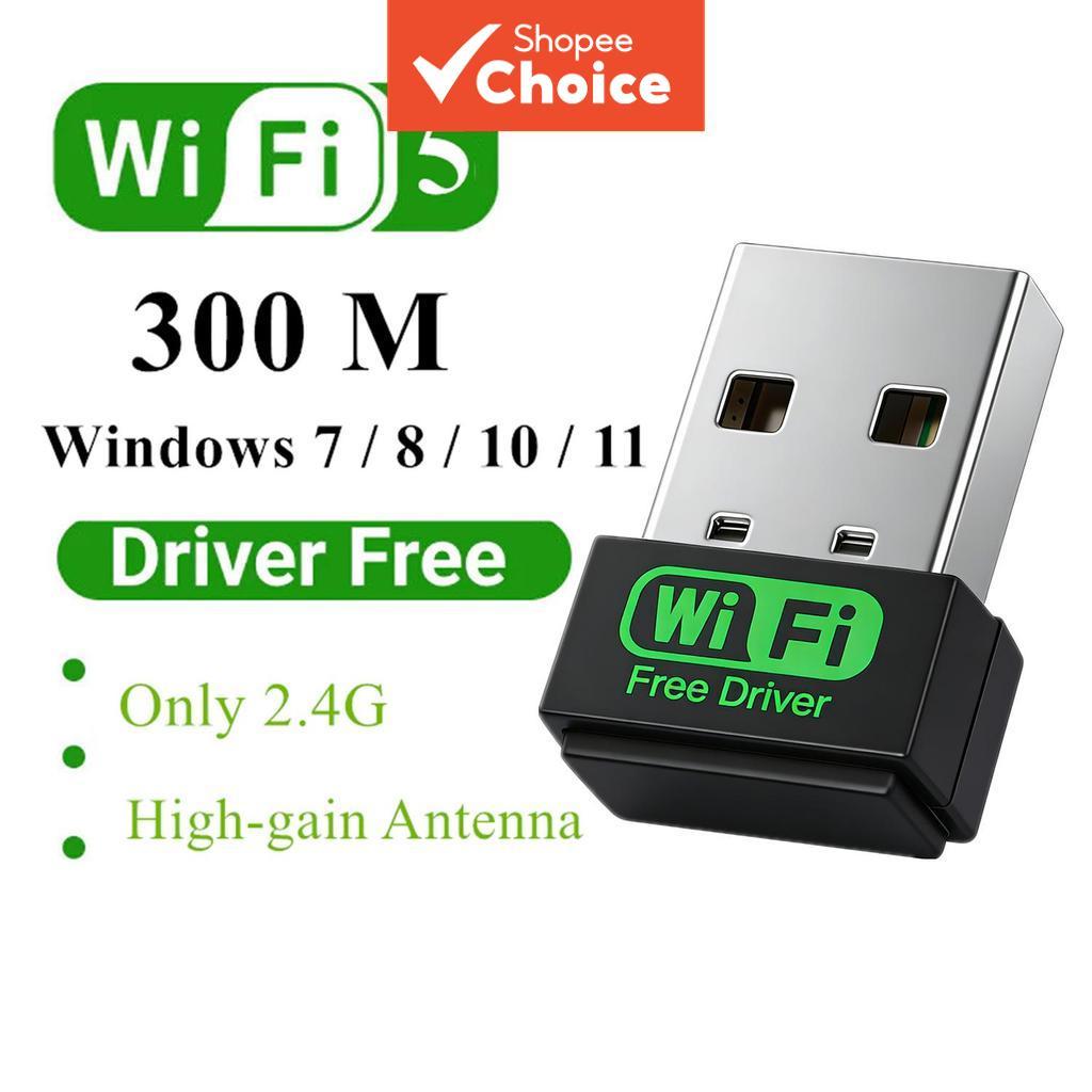 ตัวเลือกที่ 1: 300Mbps 2.4G WiFi USB Adapter, Bluetooth 4.2 USB Dongle, 300Mbps Wireless Network Adapter, 2.4GHz WiFi Receiver, Bluetooth Dongle, WiFi Adapter, for Windows 7/8/10/11