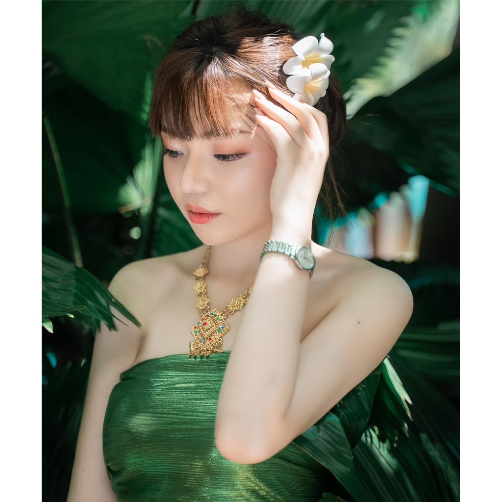 ชุดนาลัน ชุดเด็ก สร้อยคอชุดไทยซ็ตเครื่องประดับต่างหูคลิปเจ รูปที่ 2