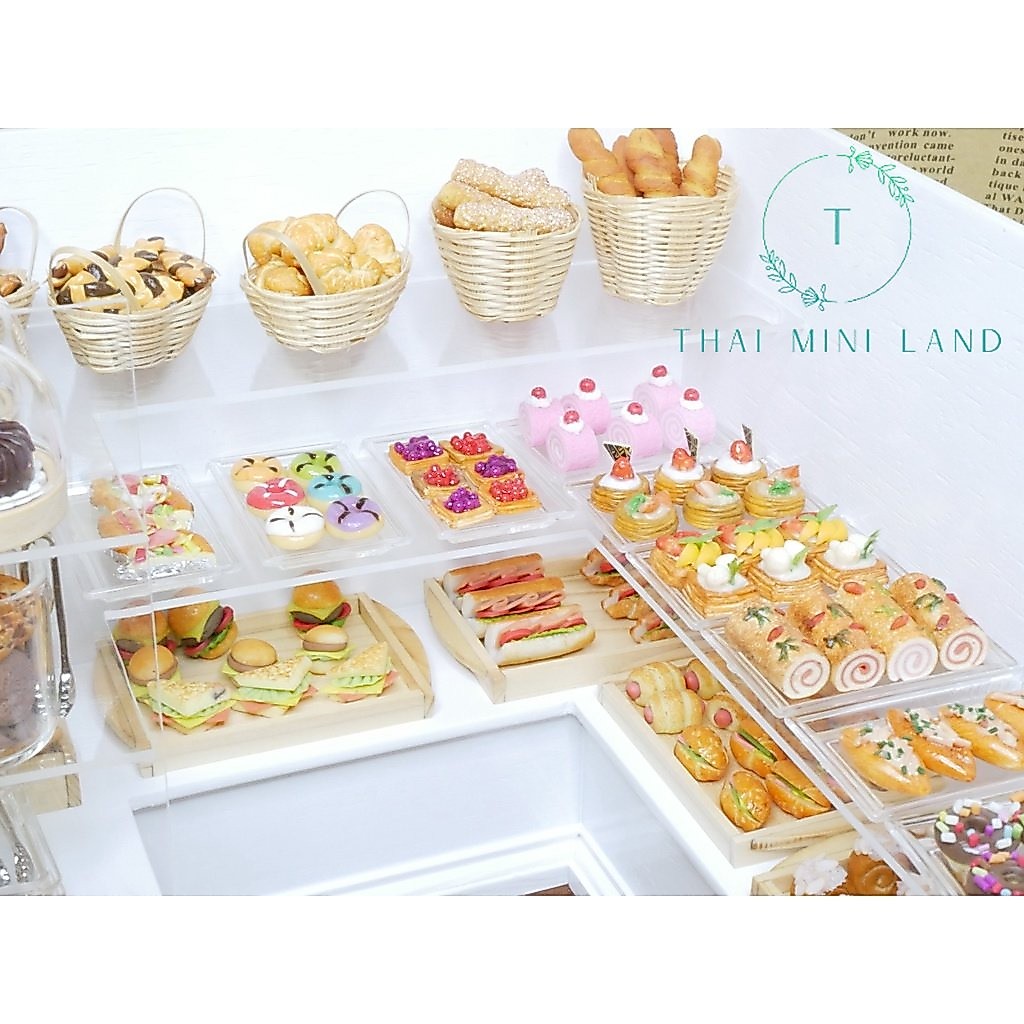 ขนมจิ๋ว (ราคา/ชิ้น) งานดินปั้น ขนมปังจิ๋ว พายจิ๋ว ขนมดินปั้น โดนัทจิ๋ว คุกกี้จิ๋ว ขนมปัง พิซซ่า โดนัท งานดินปั้น ของจิ๋ว