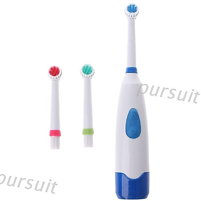 Waterproof Rotating Electric Toothbrush With 3 Brush for Head