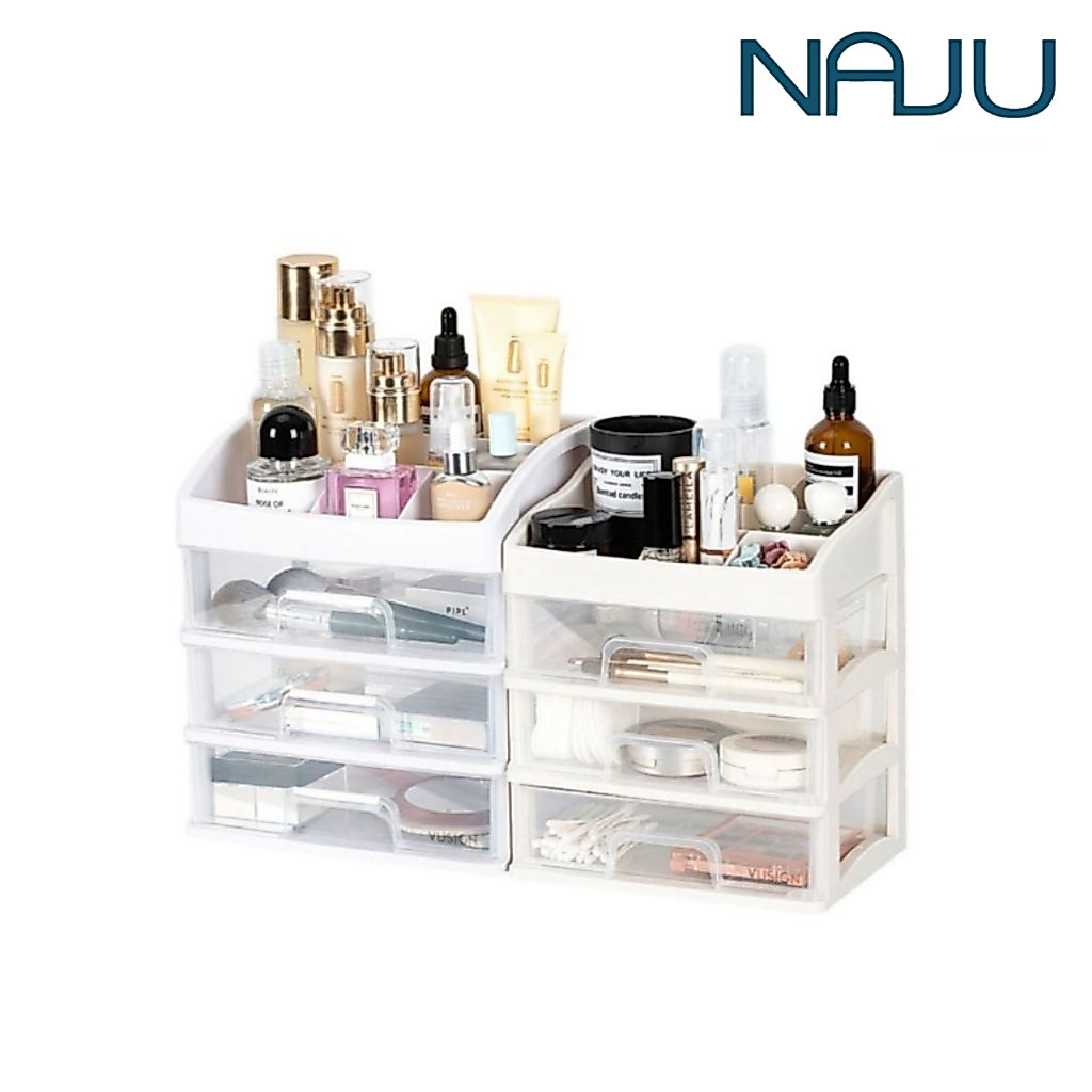 Naju ชั้นวางเครื่องสำอาง ที่วางของ วางน้ำหอม ขวดครีม แปรงแต่งหน้า แป้งพับ กล่องเครื่องสำอาง Storage shelf