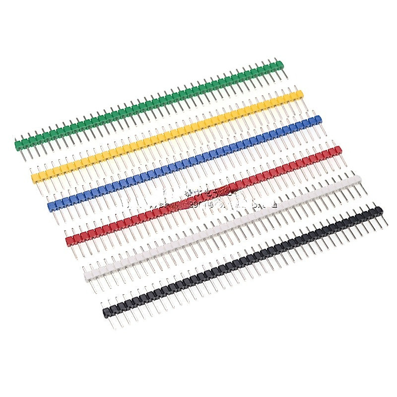 Spacing หมุด 2.54 มม. 1x40P 2x40P ขาว ดํา แดง เหลือง เขียว น้ําเงิน