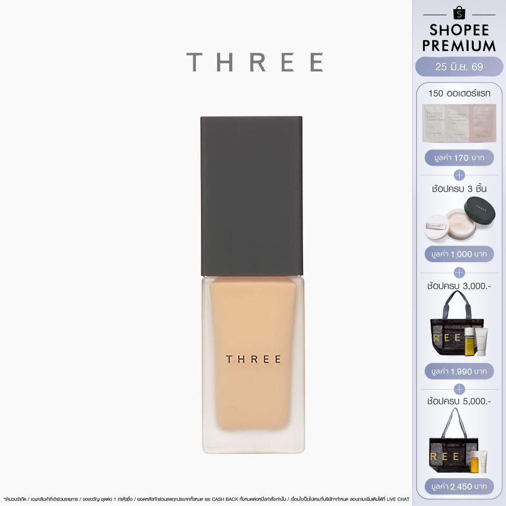 THREE Flawless Ethereal Fluid Foundation 30 mL ฟลอ-เล็ซ อิเธียเรียล ฟลูอิด ฟาวเดชั่น รองพื้นสูตรบางเบา