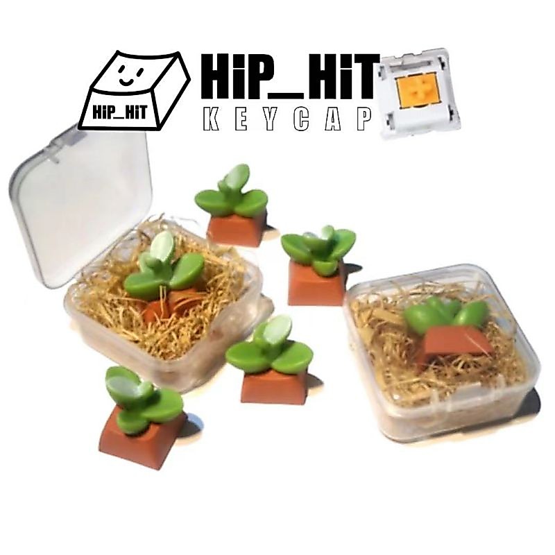 KEYCAP คีย์แคป ปุ่มกดคีย์แคป ตกแต่งคีย์บอร์ด แม็คคานิฯ 🌱ลายต้นไม้ น่ารักมากกก
