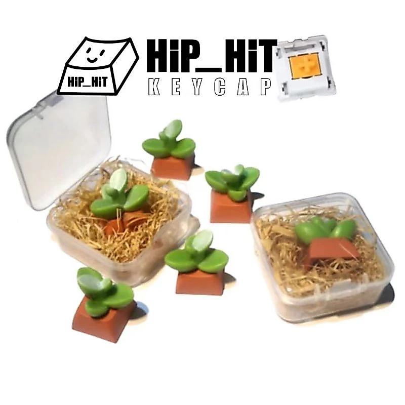 KEYCAP คีย์แคป ปุ่มกดคีย์แคป ตกแต่งคีย์บอร์ด แม็คคานิฯ 🌱ลายต้นไม้ น่ารักมากกก