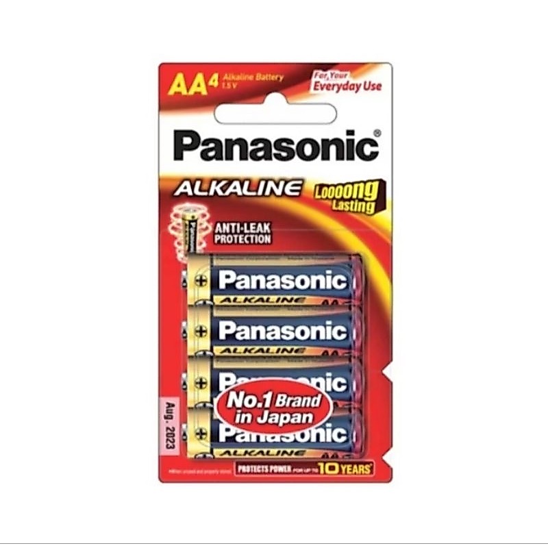 ยกกล่อง 48ก้อน (แพ็ค4ก้อน) AA,AAA ถ่านอัลคาไลน์ พานาโซนิค Panasonic Alkaline ขนาด AA AAA
