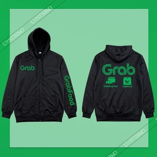 เสื้อฮู้ดคลาสสิกของ Grab สำหรับผู้ชายและผู้หญิง ผลิตจากโพลีเอสเตอร์ มีซิปปิดด้านหน้า 04