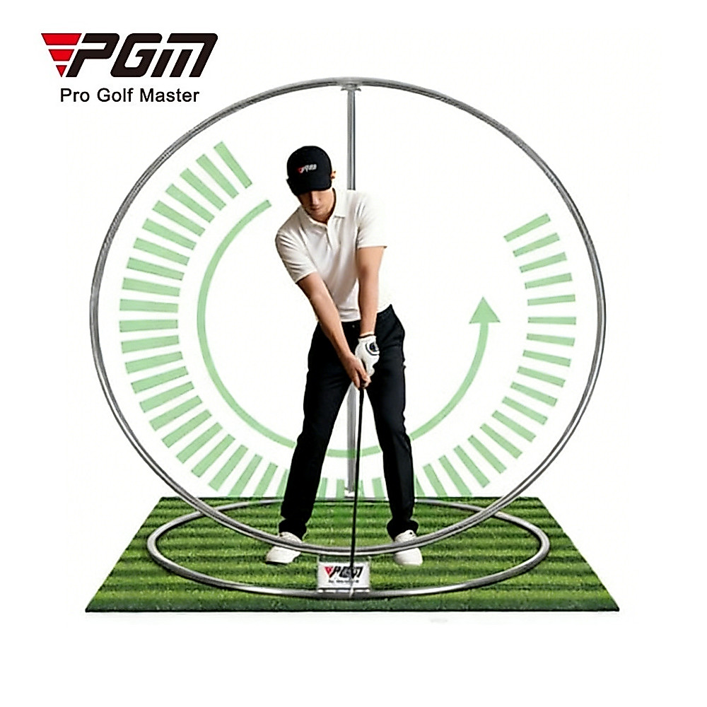 PGM GOLF เครื่องฝึกวงสวิงกอล์ฟพร้อมกรอบวงกลม สำหรับฝึกซ้อมและแก้ไขท่าสวิงอย่างมีประสิทธิภาพ