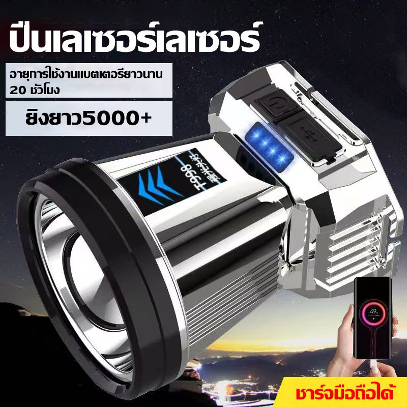 แรงสูงไฟฉายคาดหัวแท้ LED กันน้ำ ส่องแสงระยะ5KMแบตอึด48-72ชม.