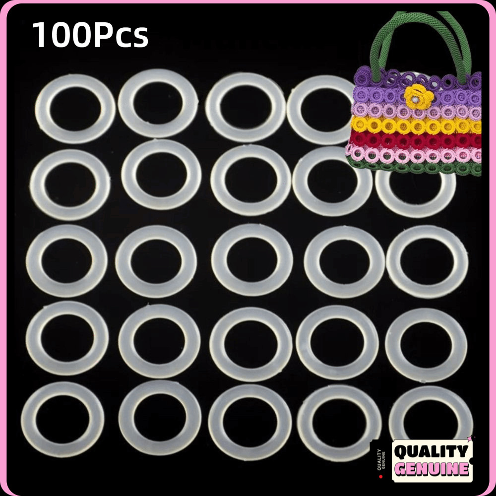 MUNCHX O-Ring, 2 ซม.รอบพลาสติกโครเชต์ห่วงแหวน,งานฝีมือทําด้วยมือ Semiparent ยาง Linking Jump Fix แหวนกระเป๋าอุปกรณ์เสริม